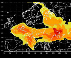 carte nuge radioactif Tchernobyl