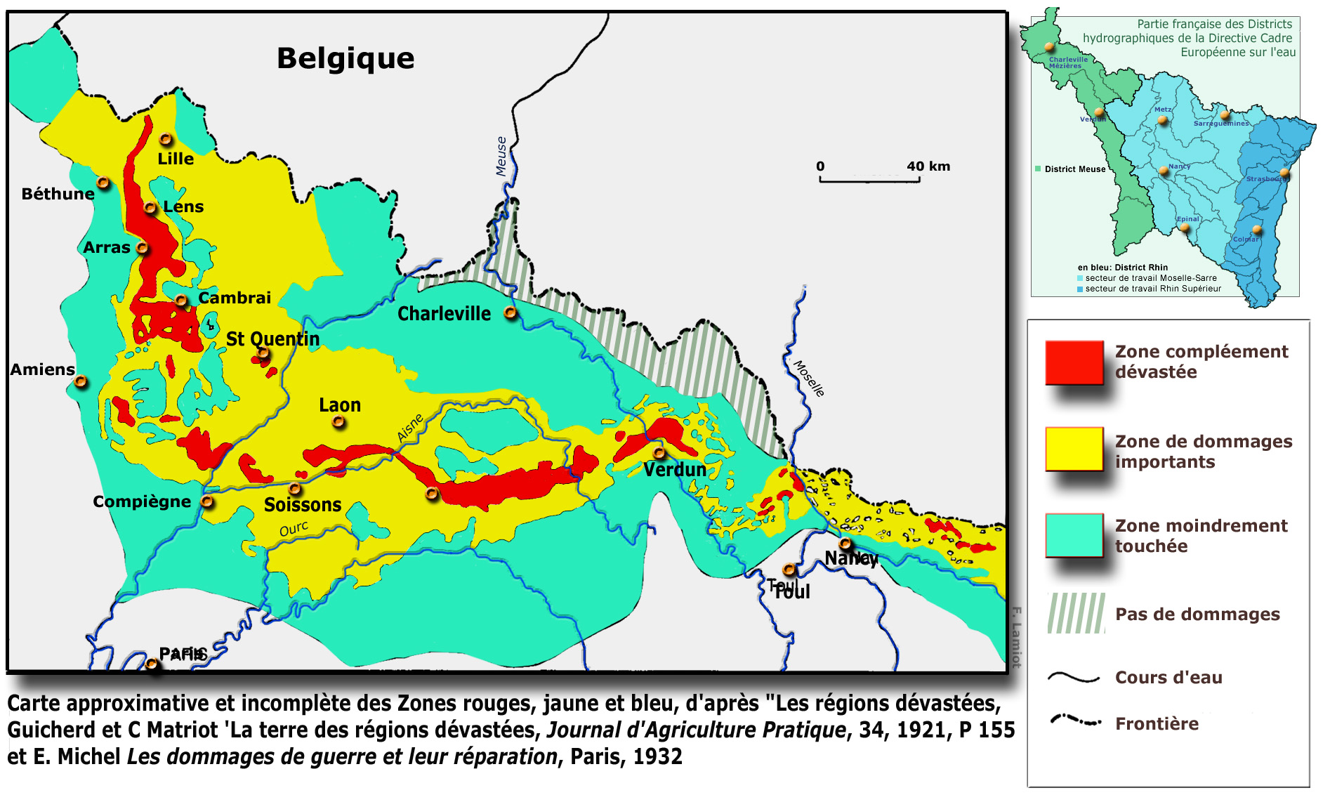 carte de la zone rouge